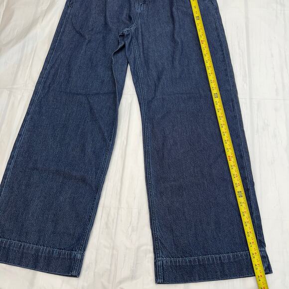 Liz Claiborne Loose Fit Wide Leg Trouser/ Mid Rise Blue jeans Size 10 - Picture 6 of 11